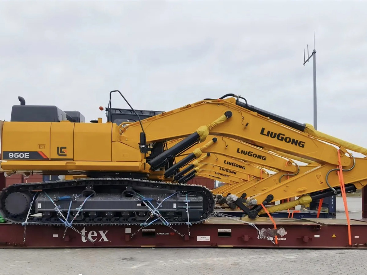 Excavator loading and shipping.