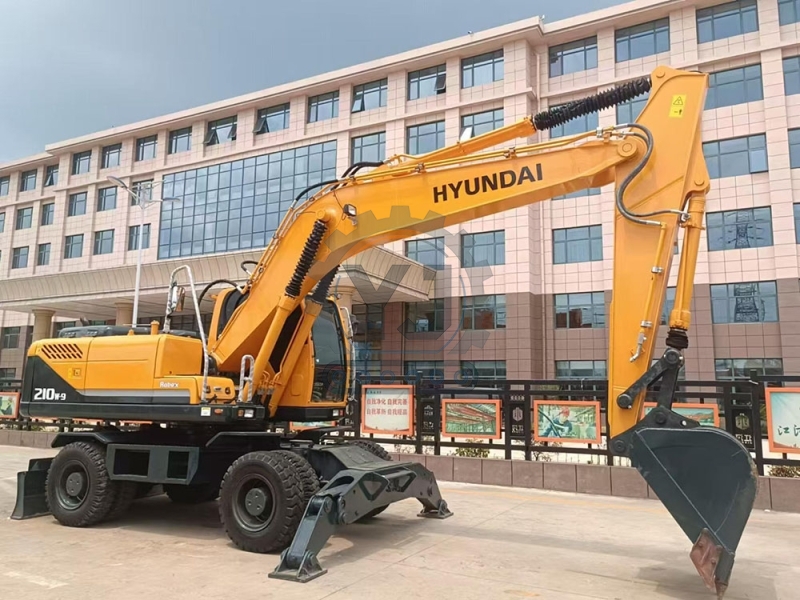 Mining Used Hyundai 210W-9 Wheel Digger For Sale Price Second Hand Excavator