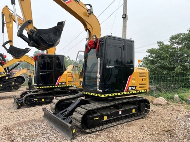 EPA sany SY75C Used Compact Excavators Second Hand Mini Crawler