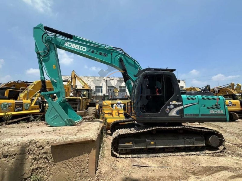 Original Midi Old Used Kobelco Excavator SK200 114KW 20Ton