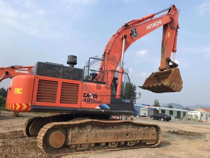 Large Scale ZX490 Used Hitachi Excavator 49T Crawler Digger ISURU Engine