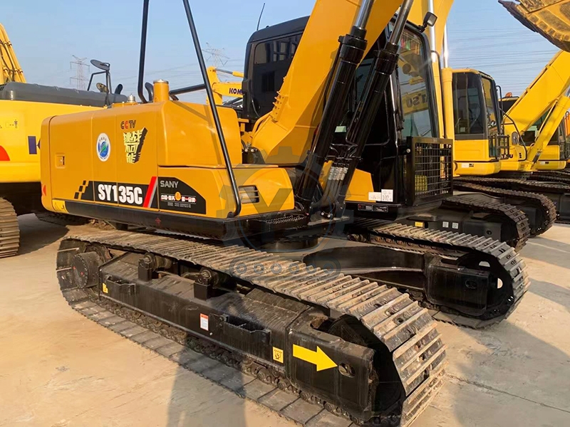 Used Sany SY135C Hydraulic Small Excavator Trackhoe Crawler Digger for cheap sale