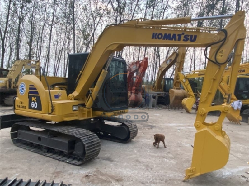 6T Turbocharged Used Komatsu Excavator PC60 Hydraulic Crawler