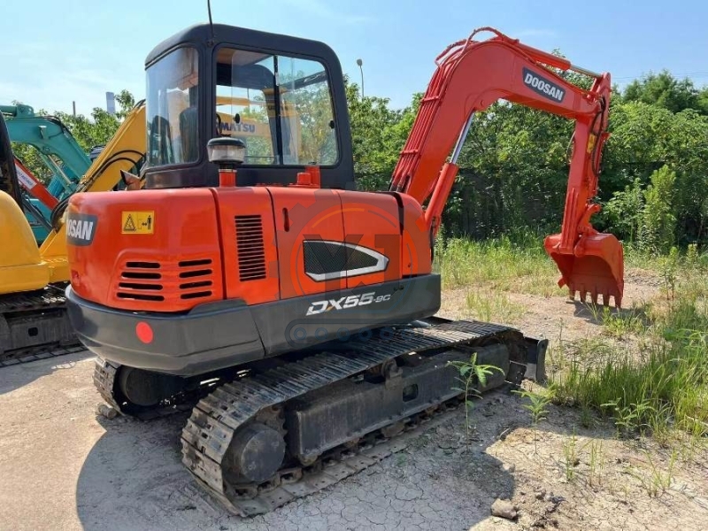 DX55-9C Original Korea Used Doosan Excavator Crawler Mini Digger 5 Ton