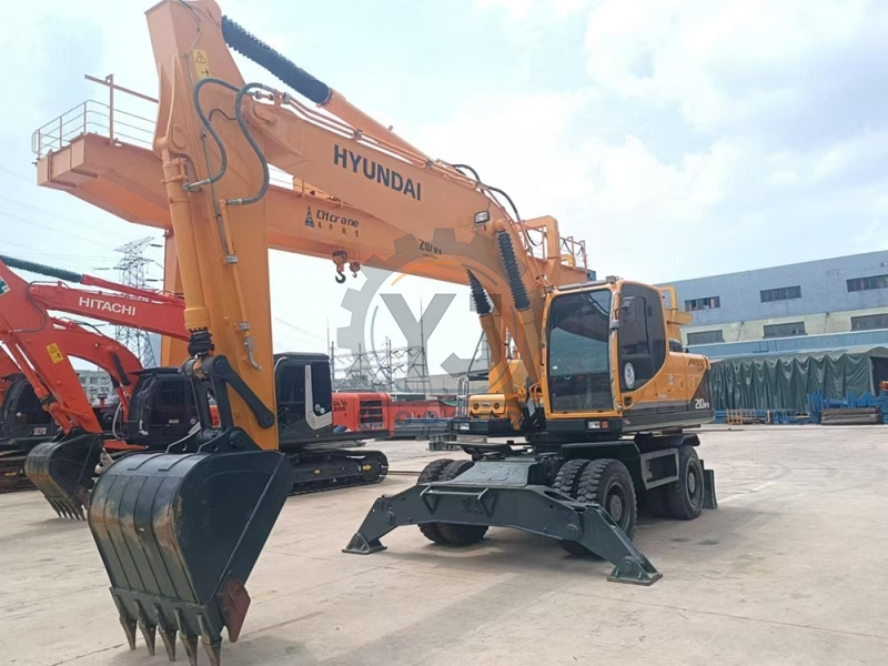 Mining Used Hyundai 210W-9 Wheel Digger For Sale Price Second Hand Excavator