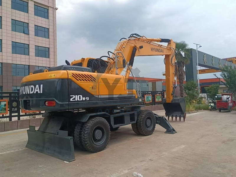 Mining Used Hyundai 210W-9 Wheel Digger For Sale Price Second Hand Excavator