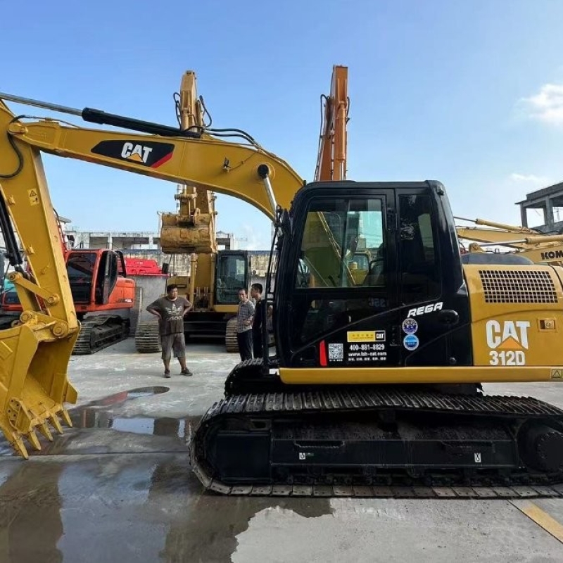 Midi 312D Used Caterpillar Excavator Machine 12 Tonne For Infrastructure Construction
