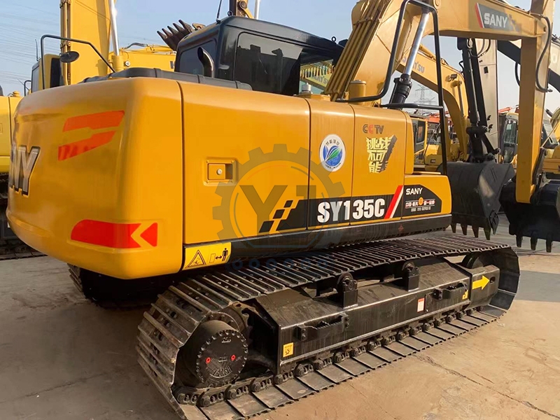 Used Sany SY135C Hydraulic Small Excavator Trackhoe Crawler Digger for cheap sale