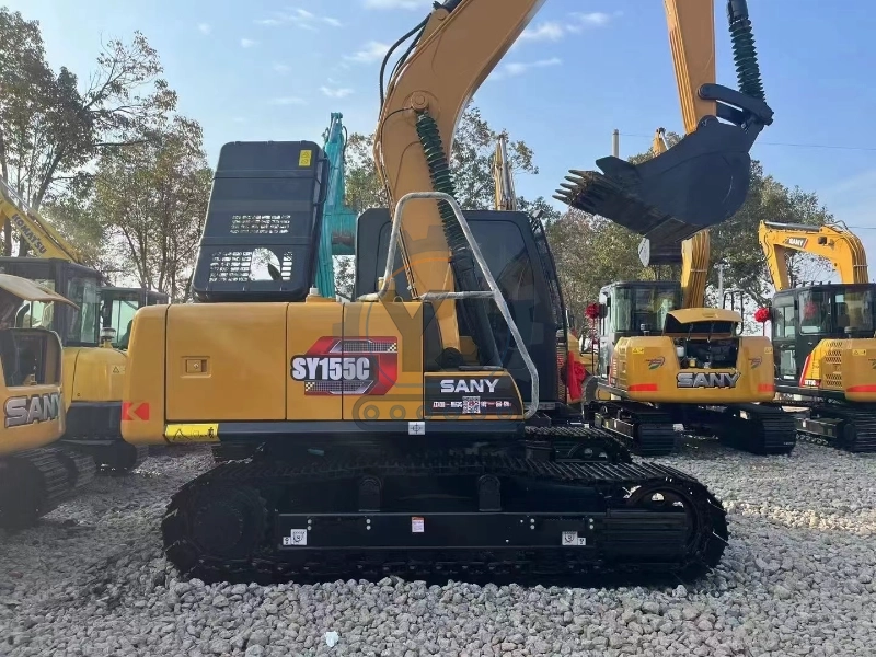 Multifunctional 2nd Hand Excavator Diggers Sany SY155C Crawler For Demolition