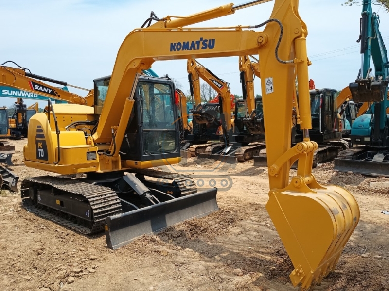 High Quality Komatsu PC70 PC70-8 Second Hand Machinery 7 Tons Hydraulic Crawler Used Komatsu Excavators