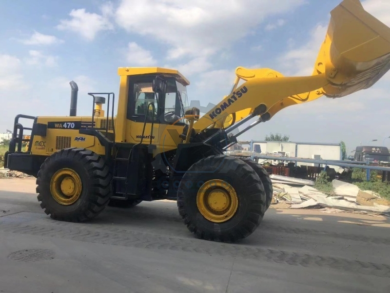 WA470 Used Komatsu Front Wheel Loaders For Construction Earthmoving