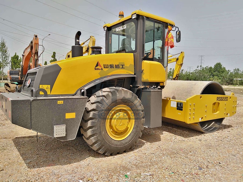 SDLG RS8220 road construction equipment used 22 ton single drum roller for sale