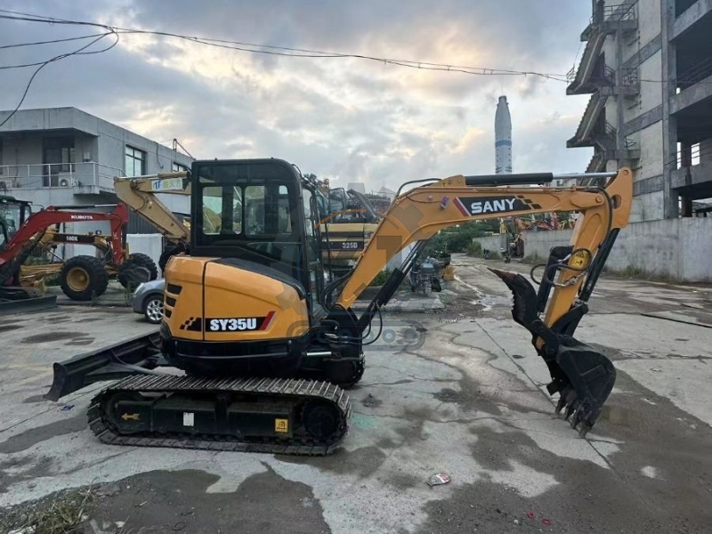 Sany SY35U 2nd Hand Diggers Pre Owned Mini Excavator Hydraulic Crawler 3.5 Ton