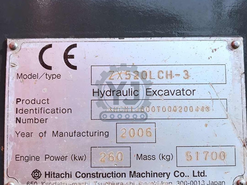 Japan Original Hitachi ZX520 Used Excavators Heavy Equipment ZX520 Vs Excavators Sell