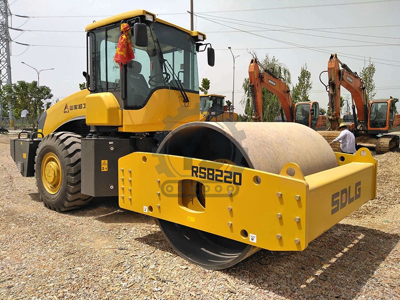SDLG RS8220 road construction equipment used 22 ton single drum roller for sale