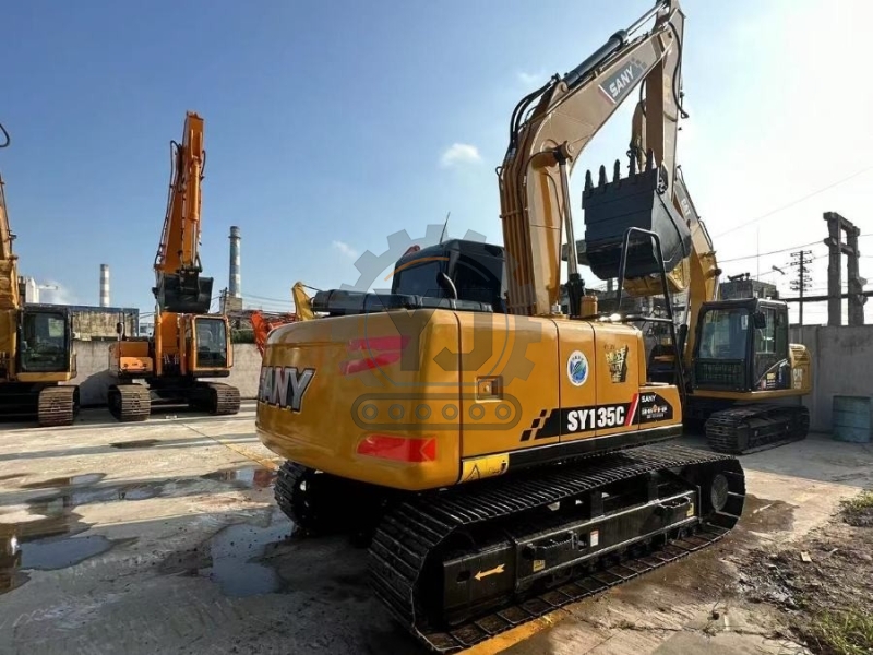 13.5 Ton SY135C Hydraulic Used Sany Excavator Trackhoe Crawler Digger